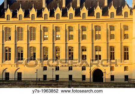 Stock Image - View of Palais de Justice in Paris, France, Europe.. Fotosearch