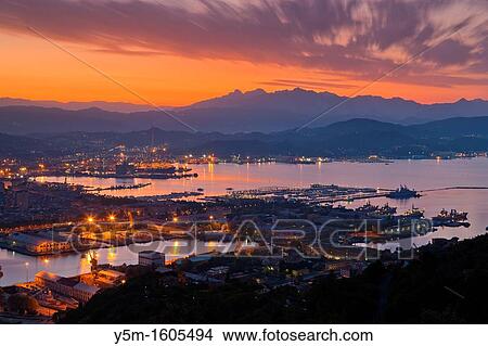 View of Porto della Spezia and Golfo della Spezia from Campiglia village, Province of La Spezia, Liguria, Italy, Europe, View Large Photo Image Picture - View of Porto della Spezia and Golfo della Spezia from Campiglia village, Province of La Spezia, Liguria, Italy, Europe,. Fotosearch