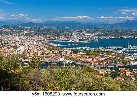 View of Porto della Spezia and Golfo della Spezia from Campiglia village, Province of La Spezia, Liguria, Italy, Europe, View Large Photo Image Stock Image - View of Porto della Spezia and Golfo della Spezia from Campiglia village, Province of La Spezia, Liguria, Italy, Europe,. Fotosearch