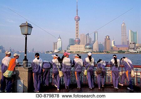 View of Pudong from the Bund, Huangpu river, Shanghai, China View Large Photo Image Stock Photo - View of Pudong from the Bund, Huangpu river, Shanghai, China. Fotosearch