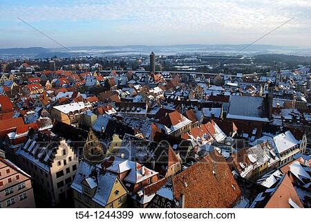Stock Photo - View of Rothenburg ob der Tauber. Fotosearch