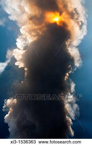 View of sun shining through volcanic ash cloud during Mount Etna eruption on 8th September 2011, Sicily, Italy View Large Photo Image Stock Image - View of sun shining through volcanic ash cloud during Mount Etna eruption on 8th September 2011, Sicily, Italy. Fotosearch