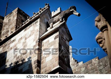 View of the Cathedral of Santa Eulalia in Barcelona in Gothic quarter, Catalonia, Spain View Large Photo Image Picture - View of the Cathedral of Santa Eulalia in Barcelona in Gothic quarter, Catalonia, Spain. Fotosearch