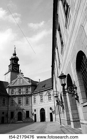 Stock Photograph - View of the courtyard of the Munich Residence. Fotosearch