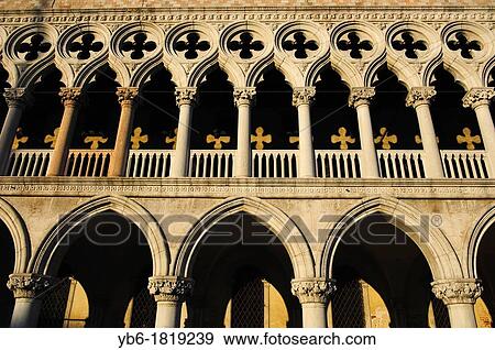 View of the doge's palace facade, Venice, Italy View Large Photo Image Stock Photo - View of the doge's palace facade, Venice, Italy. Fotosearch