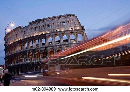 Stock Photo - View of the Roman Coliseum in Rome, Italy. Fotosearch