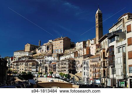 View of the Tarazona town, Zaragoza, Aragon, Spain View Large Photo Image Picture - View of the Tarazona town, Zaragoza, Aragon, Spain. Fotosearch