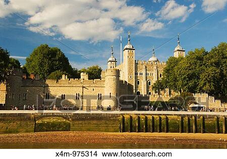 View of the Tower of London from the Thames View Large Photo Image Picture - View of the Tower of London from the Thames. Fotosearch