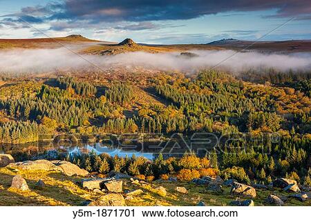 View over Burrator Reservoir towards Sharpitor and Leather Tor from Sheeps Tor in the Dartmoor National Park, Devon, England, UK, Europe View Large Photo Image Stock Image - View over Burrator Reservoir towards Sharpitor and Leather Tor from Sheeps Tor in the Dartmoor National Park, Devon, England, UK, Europe. Fotosearch