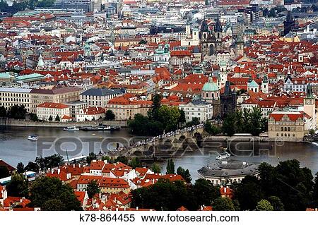 View over charles bridge and Stare Mesto from Petrin Hill, Prague, Czech Republic View Large Photo Image Stock Photography - View over charles bridge and Stare Mesto from Petrin Hill, Prague, Czech Republic. Fotosearch