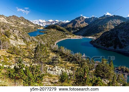 View over Lac D'Aumar and Lac D'Aubert, Reserva Natural de N? ouvielle, French Pyrenees, France, Europe. View Large Photo Image Stock Photo - View over Lac D'Aumar and Lac D'Aubert, Reserva Natural de N? ouvielle, French Pyrenees, France, Europe.. Fotosearch