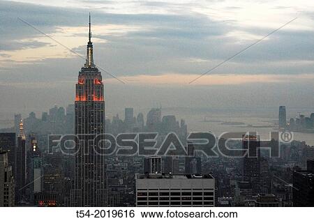 View over Manhattan from Rockefeller Center at Dusk View Large Photo Image Stock Photograph - View over Manhattan from Rockefeller Center at Dusk. Fotosearch