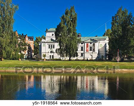 View over the Klar? lven-River to the 1893 inaugurate Theatre, Karlstad Municipality, V? rmland County, Sweden, Europe View Large Photo Image Picture - View over the Klar? lven-River to the 1893 inaugurate Theatre, Karlstad Municipality, V? rmland County, Sweden, Europe. Fotosearch