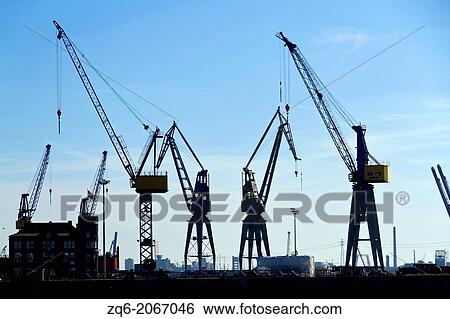 View over the Port of Hamburg, Germany. View Large Photo Image Stock Photograph - View over the Port of Hamburg, Germany.. Fotosearch