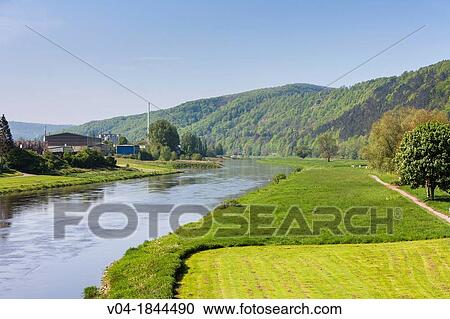 View over the river Weser and the Weser Hills Weserbergland, Lower Saxony, Germany, Europe View Large Photo Image Stock Image - View over the river Weser and the Weser Hills Weserbergland, Lower Saxony, Germany, Europe. Fotosearch