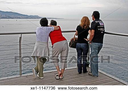 Stock Photograph - viewer, Petrol bridge, Badalona, Catalonia, Spain.. Fotosearch