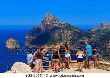 Viewpoint, Cap de Formentor, Formentor Cape, Serra de Tramuntana, UNESCO World Heritage Site, Mallorca Island, Majorca, Balearic Islands, Spain, Europe. View Large Photo Image Stock Image - Viewpoint, Cap de Formentor, Formentor Cape, Serra de Tramuntana, UNESCO World Heritage Site, Mallorca Island, Majorca, Balearic Islands, Spain, Europe.. Fotosearch