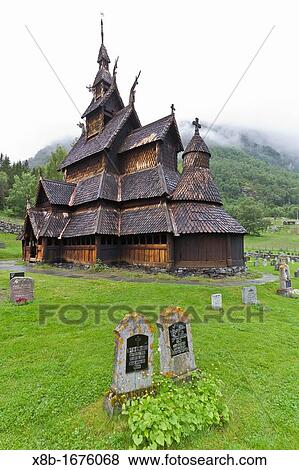 Views from Borgund stave church built around A D 1180 in Borgund, Norway View Large Photo Image Stock Photo - Views from Borgund stave church built around A D 1180 in Borgund, Norway. Fotosearch
