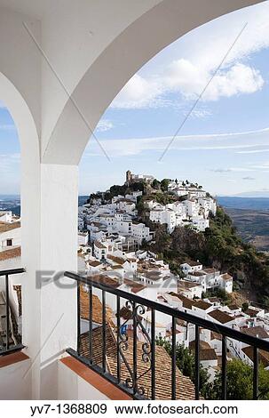 Stock Photo - Views of Casares, Malaga, Andalusia, Spain. Fotosearch