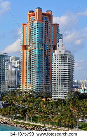 Views of Miami Florida skyline and harbor from departing cruise ship View Large Photo Image Stock Image - Views of Miami Florida skyline and harbor from departing cruise ship. Fotosearch