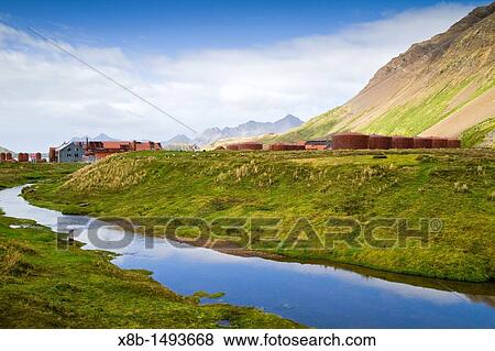 Views of the abandoned whaling station in Stromness Bay on South Georgia in the Southern Ocean View Large Photo Image Stock Photo - Views of the abandoned whaling station in Stromness Bay on South Georgia in the Southern Ocean. Fotosearch