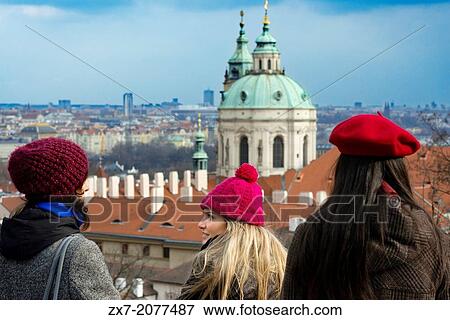 Views of the Church of St. Nicholas and the neighborhood of Mala Strana from the Prague Castle. View Large Photo Image Stock Photo - Views of the Church of St. Nicholas and the neighborhood of Mala Strana from the Prague Castle.. Fotosearch
