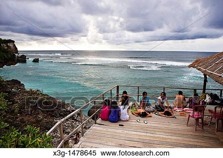 Stock Photography - Views overlooking the famous surf spot of Uluwatu, Bali, Indonesia. Fotosearch