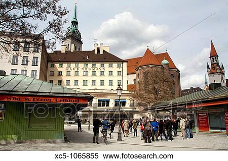 Viktualienmarkt, Munich, Bavaria, Germany View Large Photo Image Stock Photography - Viktualienmarkt, Munich, Bavaria, Germany. Fotosearch