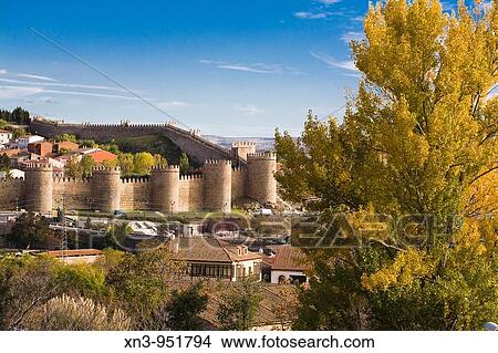 ? vila. Castilla-Le? n. Spain. View Large Photo Image Picture - ? vila. Castilla-Le? n. Spain.. Fotosearch