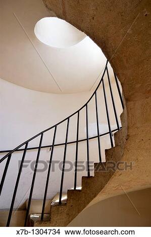 Villa d? Este, Tivoli Detail of spiral staircase View Large Photo Image Picture - Villa d? Este, Tivoli Detail of spiral staircase. Fotosearch