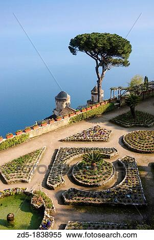 Villa Rufolo gardens, Ravello, Amalfi coast / Costiera Amalfitana, Province of Salerno, Campania, Italy, Europe View Large Photo Image Stock Photography - Villa Rufolo gardens, Ravello, Amalfi coast / Costiera Amalfitana, Province of Salerno, Campania, Italy, Europe. Fotosearch