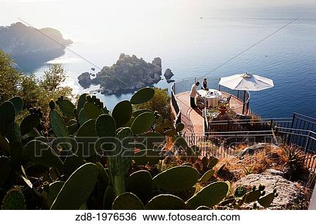 Stock Photograph - villa s. pietro hotel in taormina, sicily.. Fotosearch