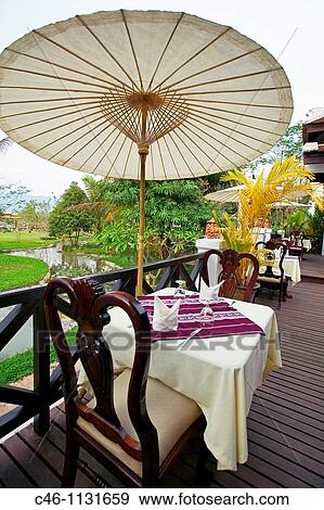 Stock Photo - Villa Santi Resort. Outside the city. Luang Prabang. Laos.. Fotosearch