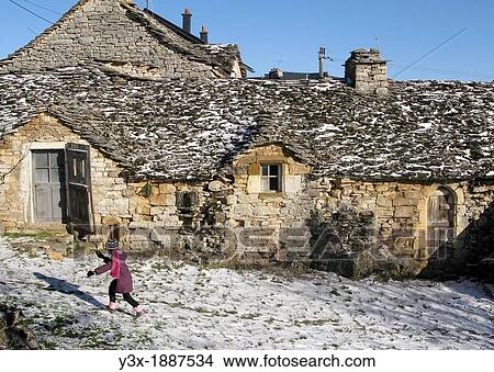 Village at Mountain in Lozere, France View Large Photo Image Picture - Village at Mountain in Lozere, France. Fotosearch