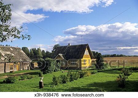 village ecomusee de Koguva sur l? ile de Muhu, region de Saare, Estonie, pays balte, europe du nord View Large Photo Image Stock Photograph - village ecomusee de Koguva sur l? ile de Muhu, region de Saare, Estonie, pays balte, europe du nord. Fotosearch