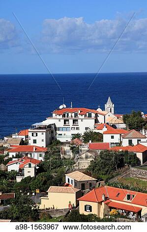 village Jardim do Mar at the Atlantic Ocean on the island Madeira, Portugal, Europe. View Large Photo Image Stock Photo - village Jardim do Mar at the Atlantic Ocean on the island Madeira, Portugal, Europe.. Fotosearch