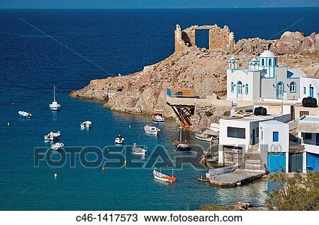 Village of Firopotamos, Milos, Cyclades Islands Greece View Large Photo Image Stock Image - Village of Firopotamos, Milos, Cyclades Islands Greece. Fotosearch