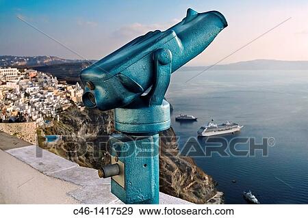 Village of Firostefani Santorini, Cyclades Islads, Greece. View Large Photo Image Stock Photo - Village of Firostefani Santorini, Cyclades Islads, Greece.. Fotosearch