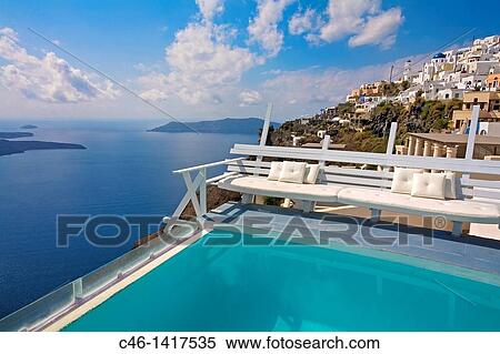 Stock Photography - Village of Firostefani Santorini, Cyclades Islads, Greece. Fotosearch