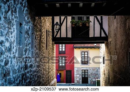 Village of Llanes, Asturias, Spain. View Large Photo Image Stock Photo - Village of Llanes, Asturias, Spain.. Fotosearch