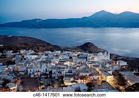 Village of Plaka, Milos, Cyclades Islands Greece. View Large Photo Image Stock Image - Village of Plaka, Milos, Cyclades Islands Greece.. Fotosearch