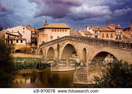Village of Puente de la Reina Navarra Spain View Large Photo Image Stock Photo - Village of Puente de la Reina Navarra Spain. Fotosearch