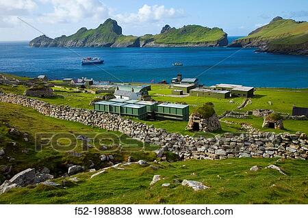 Village of St. Kilda. Village Bay. St. Kilda Island. Outer Hebrides. Scotland, UK. View Large Photo Image Stock Photo - Village of St. Kilda. Village Bay. St. Kilda Island. Outer Hebrides. Scotland, UK.. Fotosearch