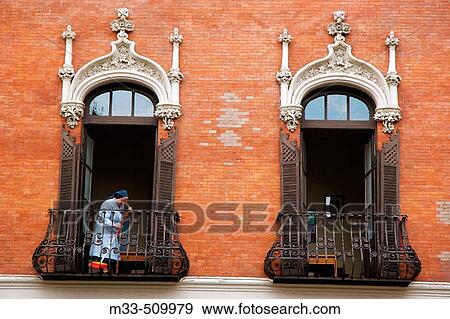 Stock Photo - Villandrando Palace, Calle Mayor. Palencia, Castilla-Le? n, Spain.. Fotosearch
