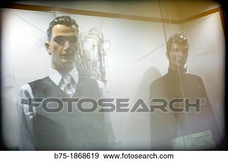 vintage mannequins in a shopwindow View Large Photo Image Stock Photo - vintage mannequins in a shopwindow. Fotosearch