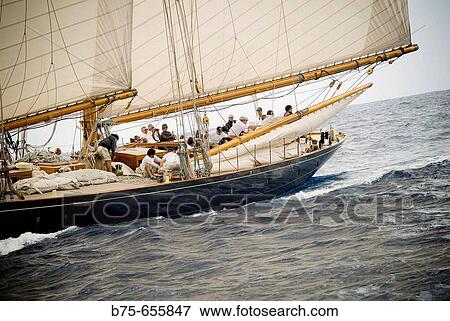 Vintage yachts race View Large Photo Image Stock Photo - Vintage yachts race. Fotosearch