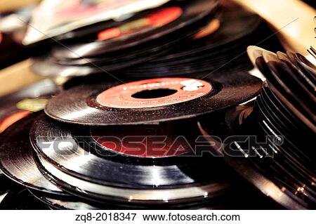 Stock Photo - Vinyl records shop. chicago.. Fotosearch