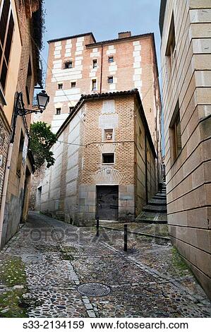 Virgen de Gracia street in Toledo. Castilla la Mancha. Spain. View Large Photo Image Stock Photo - Virgen de Gracia street in Toledo. Castilla la Mancha. Spain.. Fotosearch