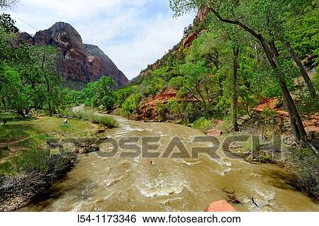 Virgin River Near Zion Lodge Mount Zion National Park Utah View Large Photo Image Stock Photograph - Virgin River Near Zion Lodge Mount Zion National Park Utah. Fotosearch