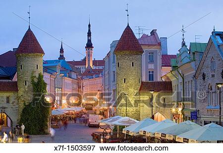 Viru Varav City Gate, Viru Street, Old Town, Tallinn, Estonia View Large Photo Image Stock Photo - Viru Varav City Gate, Viru Street, Old Town, Tallinn, Estonia. Fotosearch